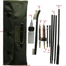 Kit de limpeza de arma universal portátil, kit de limpeza com espingarda, arma, rifle, pistola, escova de espingarda, limpeza de manutenção com 10 peças 2024 - compre barato