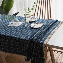 Plaid Embroidered Table Cloth For Table Lace Tablecloth Rectangular Tablecloths Home Kitchen Table Linens Mantel Mesa Tafelkleed 2024 - buy cheap
