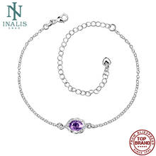 INALIS Charm Fashion Women Anklets Elegant Hollow Flower Pattern Purple Zircon Anklet Prom Best Selling Fashion Jewelry Bijoux 2024 - buy cheap