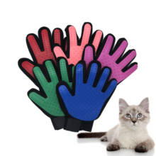 Перчатки для груминга кошек, перчатки для домашних животных, щетка для вычесывания шерсти домашних животных, перчатка-Расческа для чистки питомцев, массажная перчатка для животных 2024 - купить недорого