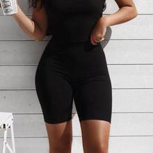 Shorts Women Thin Fitness Casual High Waist Fashion Biker Shorts Summer Slim Knee-Length Bottoms Black Cycling Shorts Streetwear 2024 - купить недорого