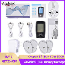 24 Modes TENS Therapy Massager Dual Output Rechargeable USB Electric EMS Muscle Stimulator  Back Neck Foot Leg Pain Relief 2024 - buy cheap