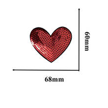 WUYUCONG маленький красный сердце блестками патч для одежды гладить на блесток сердцем Вышивка Аппликации поделки Decaratiive аксессуары 10 шт. 2024 - купить недорого