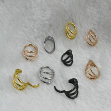 16G  Stainless Steel 3Layers Septum Clicker Hoop Ring Nose Labret Ear Tragus Cartilage Daith Helix Earring Body Piercing Jewelry 2024 - buy cheap