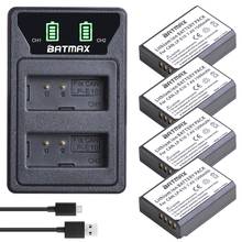 Batmax LP-E10 LPE10 батарея + новое светодиодное двойное зарядное устройство с портом типа C и usb-кабелем для Canon1100D 1200D 1300D 2000D Rebel T3 T5 T6 2024 - купить недорого