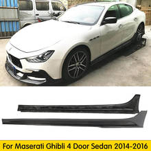 For Maserati Ghibli Sedan 4 Door Sedan 2014- 2019 Side Skirts Carbon Fiber Extensions Side Door Bumper Lip 2024 - buy cheap