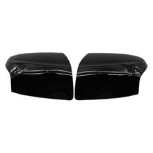 Capa para espelho retrovisor automotivo, tampa preta brilhante para ford focus mk2 2005 2006 2007 2024 - compre barato