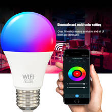Умная лампа для дома 10 15 Вт Интеллектуальное освещение RGB светодиодные лампы работать с Alexa/Google Home 85-265V затемнения таймер Функция магия 2024 - купить недорого