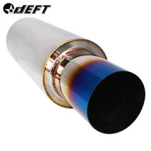 Interface 76mm Export 100mm Car Styling Exhaust System Pipe Tail Universal Racing Muffler 304 Stainless Steel 3"To 4" Mufflers 2024 - buy cheap
