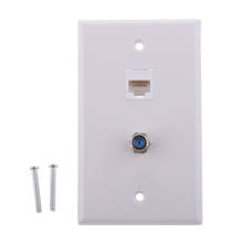 4 Conectores Coax, placa de pared de red Ethernet, Panel de salida de enchufe RJ45 2024 - compra barato