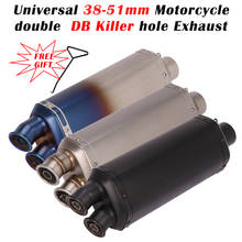 Yoshimura-silenciador Universal para motocicleta, tubo de Escape modificado con doble orificio, DB Killer, para Z900, MSX125, CB300R, MT 03 2024 - compra barato