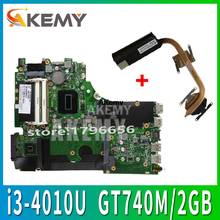 For ASUS X750JN X750JB X750J A750J K750J laptop Motherboard Mainboard i3-4010U CPU GT740M/2GB free Heatsink 2024 - buy cheap
