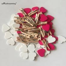 50 pieces SALE Mini Clothespins {25mm} Wood Clothes Pegs Baby Shower Christmas Festive St Valentine's Day Wedding Decor 2024 - buy cheap