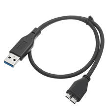 Новинка, 1 шт., кабели USB 3,0, черный высокоскоростной usb-кабель папа-Micro B, кабель для передачи данных, провод для внешнего жесткого диска Mayitr 2024 - купить недорого