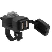 Dual USB Quick Motorcycle Charger 9V-24V Waterproof Handlebar Charger Socket with Switch Power Supply Adapter 2024 - buy cheap