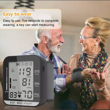Tensiômetro digital de pulso sem voz, medidor automático de conforto do sangue, monitor de batimentos cardíacos e pulso 2024 - compre barato