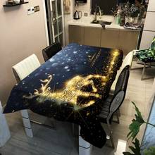 Christmas Tablecloth Elk Lace Tablecloth Glass Table Polyester Wedding Decoration Home Graden Wedding Decor Table Cloth Cover 2024 - buy cheap