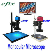 Microscopio Monocular con lente de cámara Digital, lente de cámara de 13MP, HDMI, VGA /22MP, 38MP, HD, USB, TF, 56 LED, soporte de banco de trabajo para reparación de soldadura de teléfono 2024 - compra barato