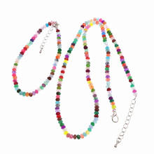 Multicolor Natural Stone Necklace Bracelet for Women Crystal Beads Choker Chain Party Wedding Exquisite Jades Jewelry Gift B107 2024 - buy cheap