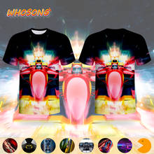 Camiseta con estampado 3D de WHOSONG para hombre, camiseta F1 divertida de coche, ropa de calle de manga corta de estilo punk, camiseta de hip-hop 2024 - compra barato