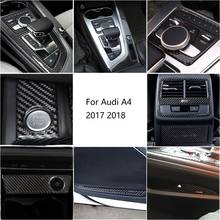 Real Carbon Fiber Car Center Control Gear Shift Panel Air condition Outlet Cover Trim For Audi A4 B9 A4L 2017 2018 2024 - buy cheap