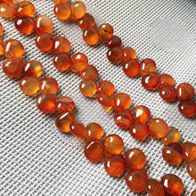 Natural Stone Water Drop Shape Loose Beads Red agates Semi Finished String Bead for Jewelry Making DIY Bracelet Necklace 2024 - buy cheap