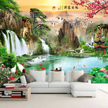 Custom 3D Wallpaper Chinese Style Waterfalls Nature Landscape Photo Wall Murals Living Room TV Sofa Study Background Wall Papers 2024 - buy cheap