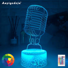 3d Night Light Microphone Led Touch Sensor Colorful Nightlight for Kids Bedroom Decorative Lights Cool Gift for Child Lamps Desk 2024 - buy cheap