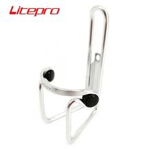 Litepro-portabotellas ultraligero de aleación de aluminio, jaula para botella de agua, parte de bicicleta plegable de plata MTB 2024 - compra barato