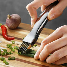 Нож для нарезки лука из нержавеющей стали, нож для измельчения овощей, зеленый нож для лука, кухонные инструменты, гаджеты для приготовления... 2024 - купить недорого