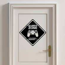 Стикер настенный виниловый для видеоигр, наклейка на стену с изображением двери и зоны, для детской комнаты, спальни, домашнего декора 2024 - купить недорого