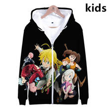 2 to 14 Years The Seven Deadly Sins Clothing Children Kids Boys Girls 3D Hoodie Nanatsu No Taizai Sweatshirt Child Clothes 2024 - buy cheap