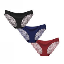 3 Pcs Sexy Lace Panties For Woman Underwear Briefs Solid Female Panty Hot Sale Underwear Women Seamless Sexy Lace M-XXL BANNIROU 2024 - buy cheap