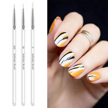 3Pcs/set Acrylic Nail Art Brush DIY Nail Polish Line Painting Brushes Acrylic Thin Liner Drawing Pen Nail Art Manicure Tools 2024 - buy cheap