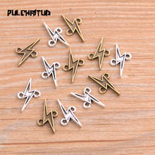 PULCHRITUDE 60pcs 10*16mm 2020 New Product Metal Alloy Two Color MINI Lightning Connectors For Jewelry Making DIY Handmade Craft 2024 - buy cheap