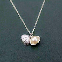 Collar con colgante de plata de ley 100% para mujer, cadena corta, regalo de Año Nuevo, diseño de perla original, 925 2024 - compra barato