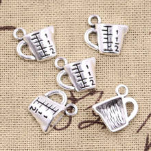 15pcs Charms Counting Cup Measuring Glass 11x15mm Antique Silver Color Pendants Making DIY Handmade Tibetan Finding Jewelry 2024 - buy cheap