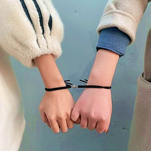 2Pcs/lot Couple Minimalist Lovers Matching Friendship Bracelet Rope Braided Magnetic Distance Bracelet Kit Lover Jewelry 2024 - buy cheap