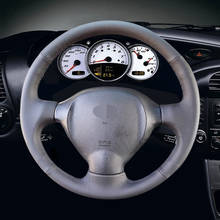 Черная искусственная кожа Чехол рулевого колеса автомобиля для Hyundai Santa Fe 2024 - купить недорого
