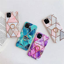 Geometric Marble Case for IPhone 11 Pro XS Max Phone Case Silicone Soft Luxury Cover for IPhone11 6 6S 7 8 Plus XR X Cover Ring 2024 - buy cheap