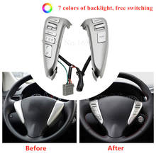 Seven colors backlight free switching Steering wheel Cruise Control Media Volume Switches Assy For Sentra Versa Note 2024 - buy cheap