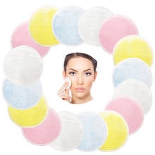 Cotton Rounds Reusable Bamboo Makeup Remover Pads for face Wipe Facial Pads Washable, Reusable Cotton Rounds with Laundry Bag 2024 - buy cheap