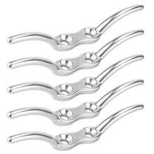 5Pcs 316 Stainless Steel Rope Cleat, with Screws - 4-inch 110mm Lenght 2024 - buy cheap