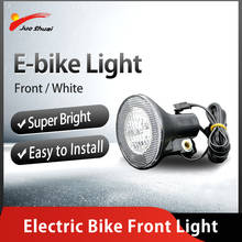 Bicicleta elétrica luz 36v 48v led branco farol fio luz dianteira ciclismo acessórios ebike cabeça lâmpada elétrica e-bike scooter 2024 - compre barato