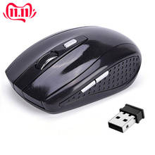 Mouse óptico sem fio ajustável, 6 botões, 2.4ghz, com receptor usb, para laptop e computador 2024 - compre barato