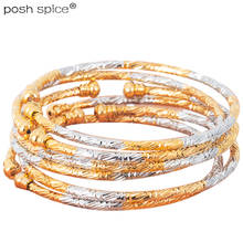 Pulseiras de ouro branco para mulheres, braceletes de prata com duas cores estilo indiano, joias para casamento 2024 - compre barato