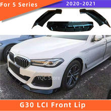 Front Bumper Lip for BMW G30 LCI G38 5 series 2020-2021 525i 530i  540i msp ABS front spoiler Splitter V Style 2024 - buy cheap