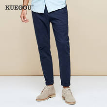 KUEGOU 2022 Spring Cotton Embroidery Black Casual Pants Men Trousers Long For Male Wear Fashion Vintage Brand Work Clothing 9790 2024 - buy cheap
