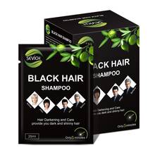 10pcs/lot Black Hair Shampoo Only 5 Minutes Grey Hair Removal Dye Hair Coloring Cream Building Fibers Hair Care 2024 - buy cheap