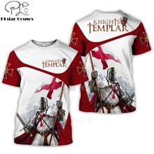 Camisetas 3d de los caballeros templarios, playeras con estampado de PLstar Cosmos, camisetas divertidas de manga corta Harajuku para verano y otoño, streetwear-18 2024 - compra barato